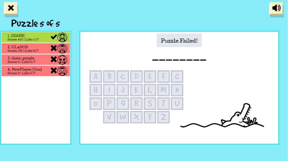 Hangman With Buddies multiplayer gameplay